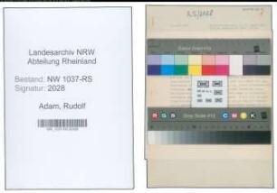 Entnazifizierung Rudolf Adam , geb. 22.09.1900 (Rektor)