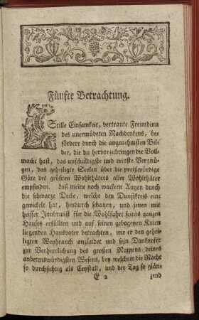 Fünfte Betrachtung.