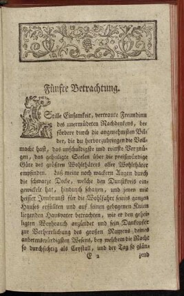 Fünfte Betrachtung.