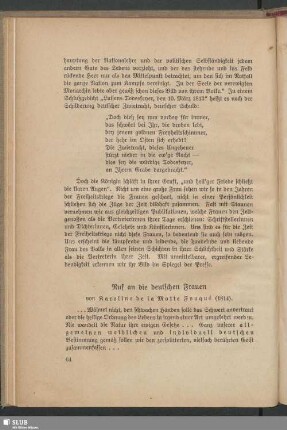 Ruf an die deutschen Frauen