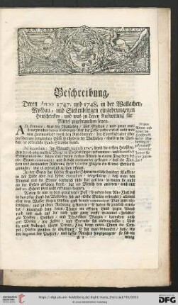 Beschreibung, Deren Anno 1747. und 1748. in der Wallachey, Moldau, und Siebenbürgen eingedrungenen Heuschrecken, [...]