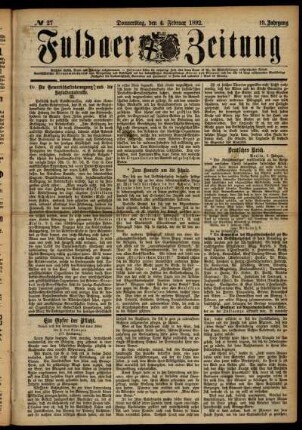 Ausgabe vom Donnerstag, den 04. Februar 1892.