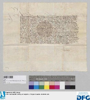 Kaiser Friedrich III. gebietet dem Herzog Wilhelm von Sachsen, an den Bestimmungen der Bamberger Richtung festzuhalten.