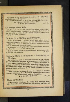 Rückzug der Russen in der Bukowina. - Rückeroberung von Kimpolung.