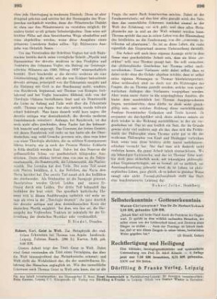 295-296 [Rezension] Rahner, Karl, Geist in Welt
