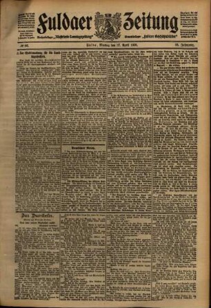 Ausgabe vom Montag, den 27. April 1908.