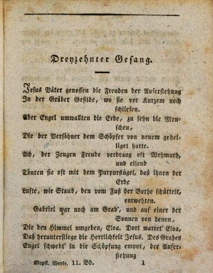 Klopstocks sämmtliche Werke. 11. Messias. 13.-15. Gesang. - 1829. - 280 S.