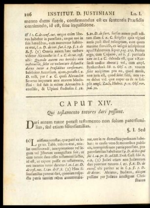 Caput XIV. Qui testamento tutores dari possunt