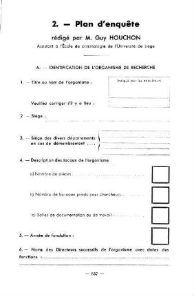 537-548, 2. Plan d'enquête