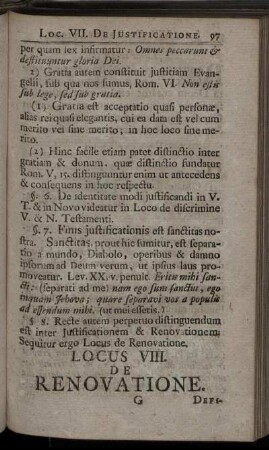 Locus VIII. De Renovatione.