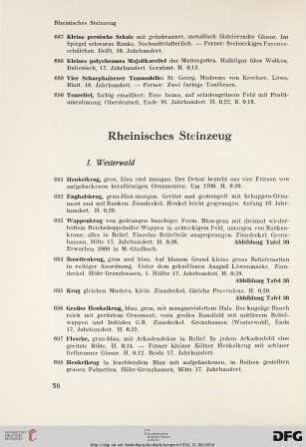 Rheinisches Steinzeug (Nr. 691-727)