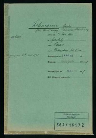 Lehmann, Gerda * 14.01.1911