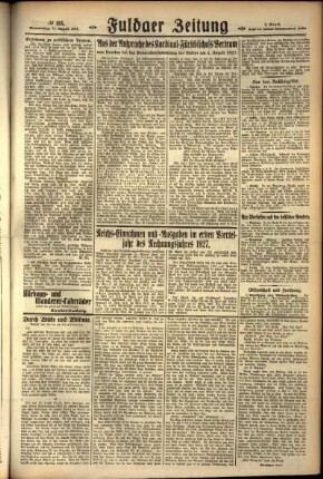 Zweite Ausgabe vom Donnerstag, den 11. August 1927.