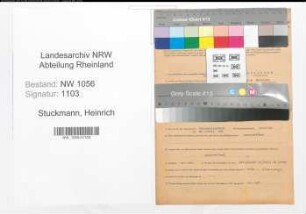 Entnazifizierung Heinrich Stuckmann , geb. 28.02.1902 (Landwirt)
