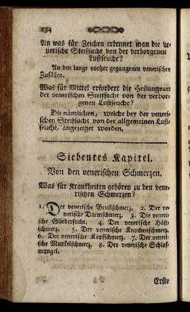 Siebentes Kapitel. Von den venerischen Schmerzen