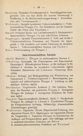 29-31, Naturwissenschaftliche Fakultät