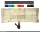 Verleihung einer Hofreite samt Mühle in Löschenrod durch Simon Beutler, Kustos des Klosters Fulda, an Johann und Barbara Wilm