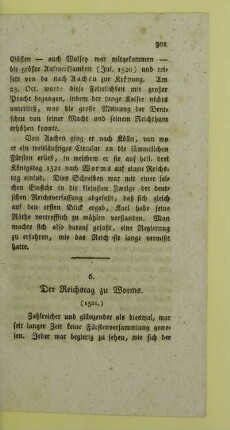 6. Der Reichstag zu Worms. (1521.)