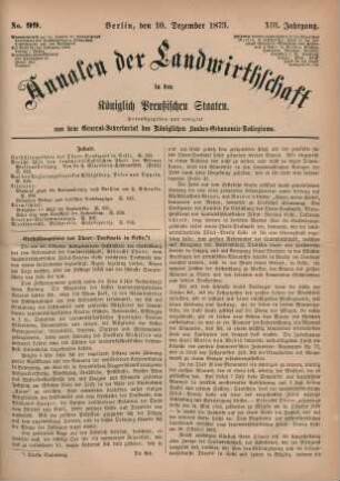 No. 99. Berlin, den 10. Dezember 1873. XIII. Jahrgang.