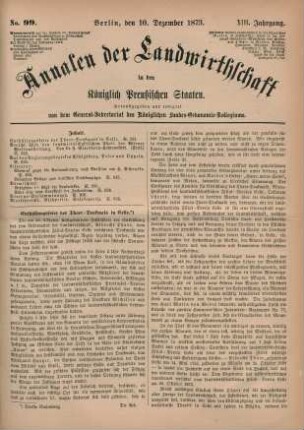 No. 99. Berlin, den 10. Dezember 1873. XIII. Jahrgang.