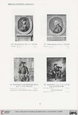 Bildnisse des grossen Kurfürsten (nr. 178-192)