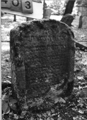 Grabstein 403 (Index: 99791280) Maße HxBxT: 63x44x19 cm: Grabstein 403