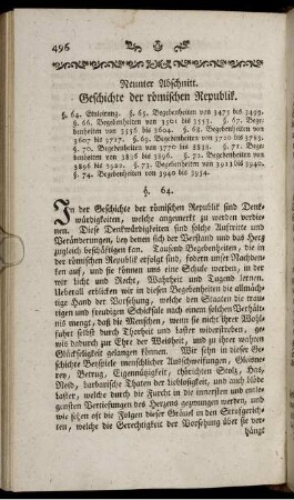Neunter Abschnitt. Geschichte der römischen Republik