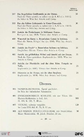 Diverses (Nr. 405-434)