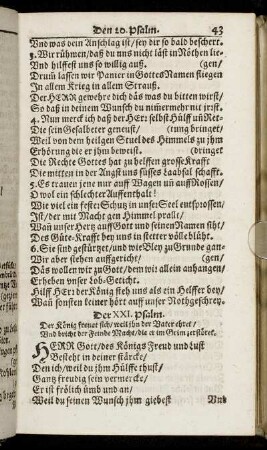 Der XXI. Psalm. - Der XXXV. Psalm.