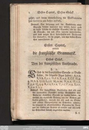 Erstes Stück. Von der französischen Aussprache.
