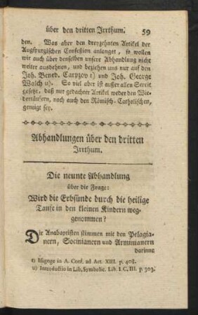 Abhandlungen über den dritten Irrthum