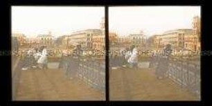 Blick vom Bahnhof, Fußgängerbrücke, zum Plaza de La Libertad, Tampico