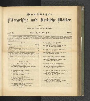 No. 60. 28. Juli 1852