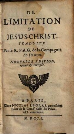 De L'Imitation De Jesus-Christ
