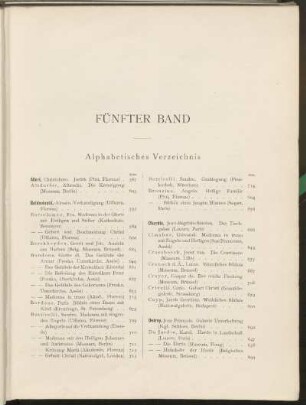 Alphabetisches Verzeichnis