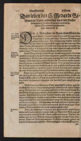Das leben des H. Medardi Bischoven zu Noyon ...