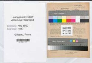 Entnazifizierung Franz Gilbeau, geb. 02.10.1889 (Oberpostinspektor)