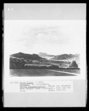 Letzte Sonnenstrahlen (Blick von Bärndorf über Neudorf nach Fischbach)