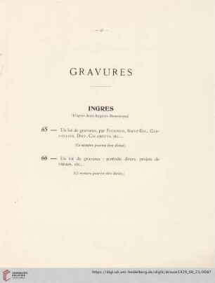 Gravures (Nr. 65 - 66)
