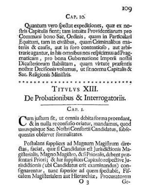Titulus XIII. De Probationibus & Interrogatoriis