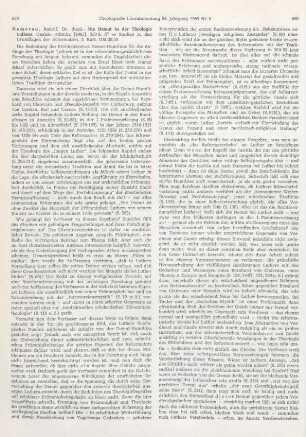 679-681 [Rezension] Damerau, Rudolf, Die Demut in der Theologie Luthers