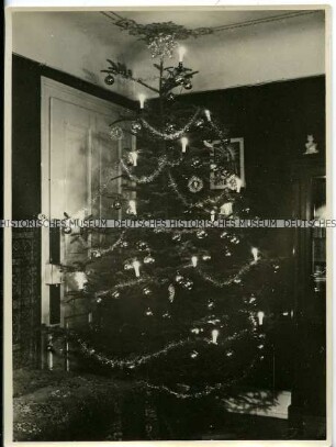 Weihnachtsbaum mit elektrischer Beleuchtung