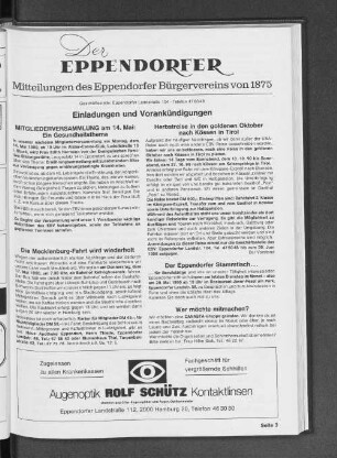 Mitteilungen des Eppendorfer Bürgervereins 1875