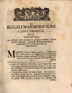 De regali marmoris iure