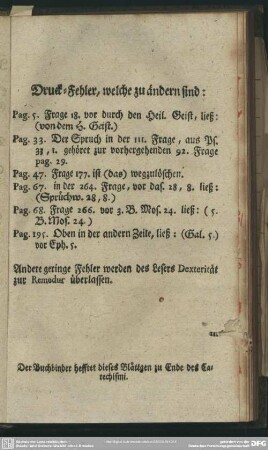 Druck-Fehler, welche zu ändern sind