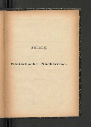 Statistische Nachweise.