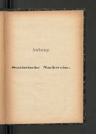 Statistische Nachweise.