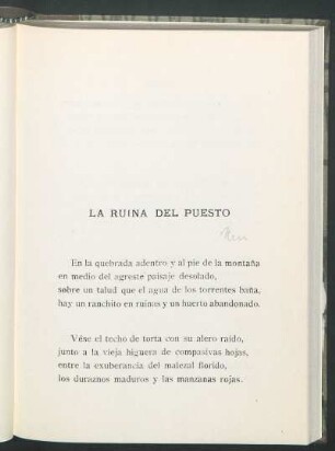 La ruina del puesto