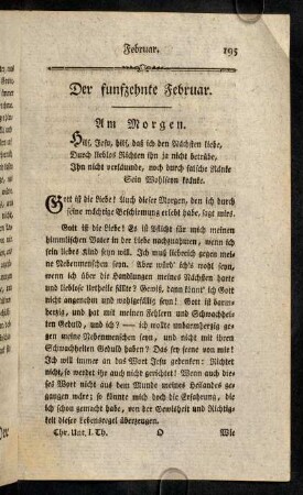 195-208, Der funfzehnte Februar. - Der siebenzehnte Februar.