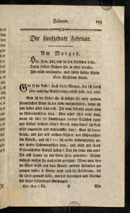 195-208, Der funfzehnte Februar. - Der siebenzehnte Februar.